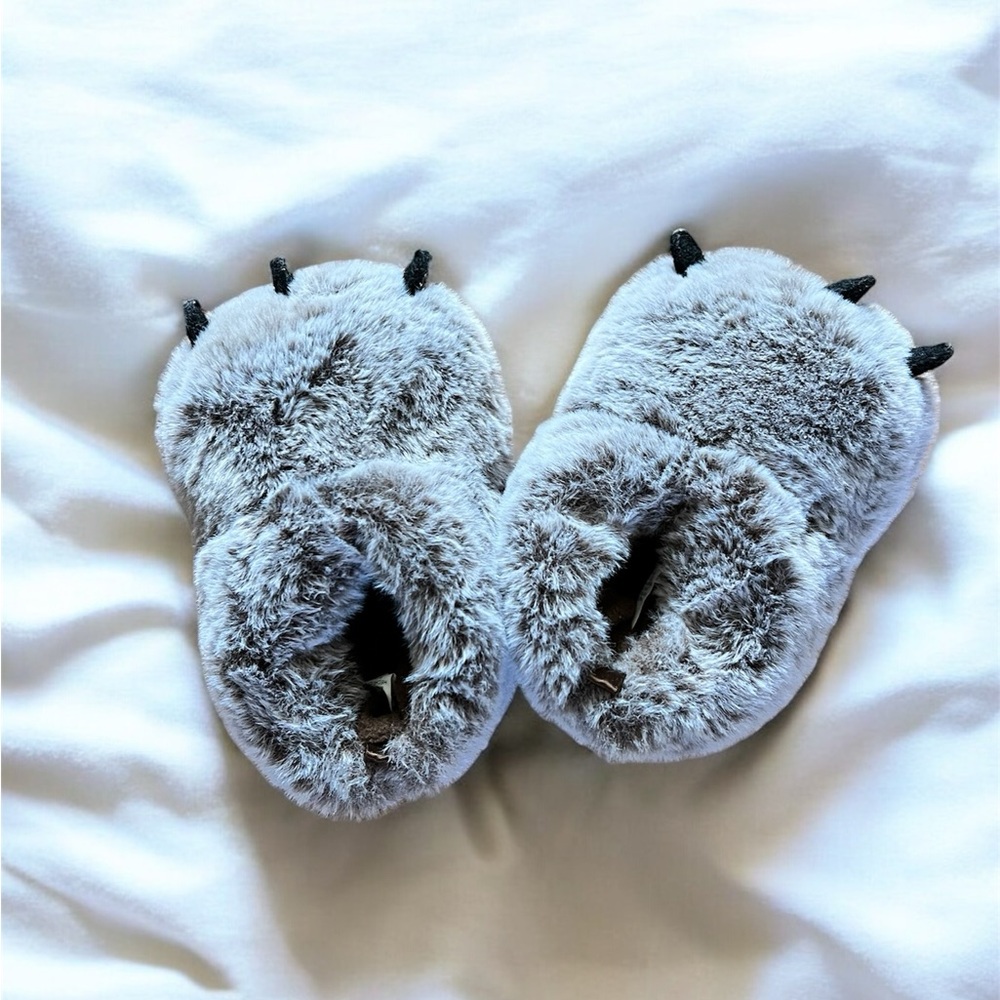 Toddler Fuzzy Bear Slippers
